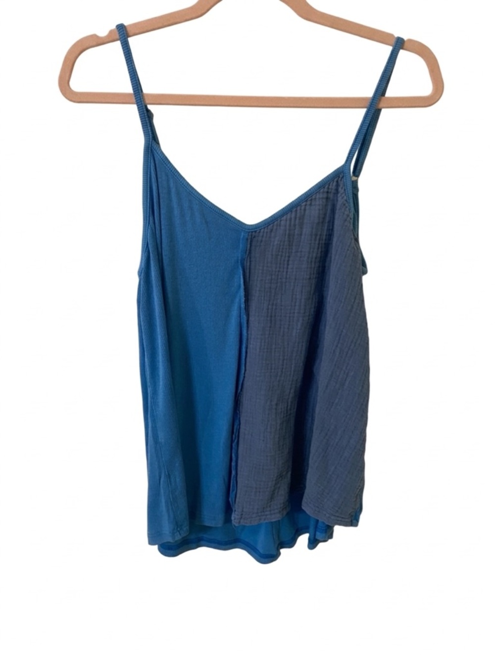 New POL Two-Tone Blue Spaghetti Strap Camisole
